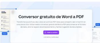 Convertir archivos de word a pdf gratis con Canva