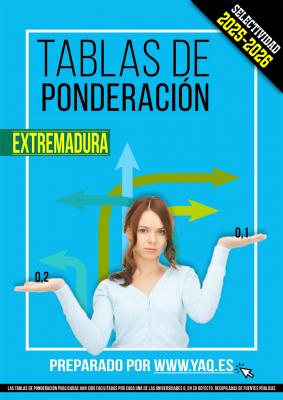 Portada tablas de ponderación Extremadura 2025-2026