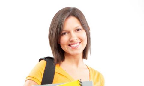 Estudiante admitida en universidad privad