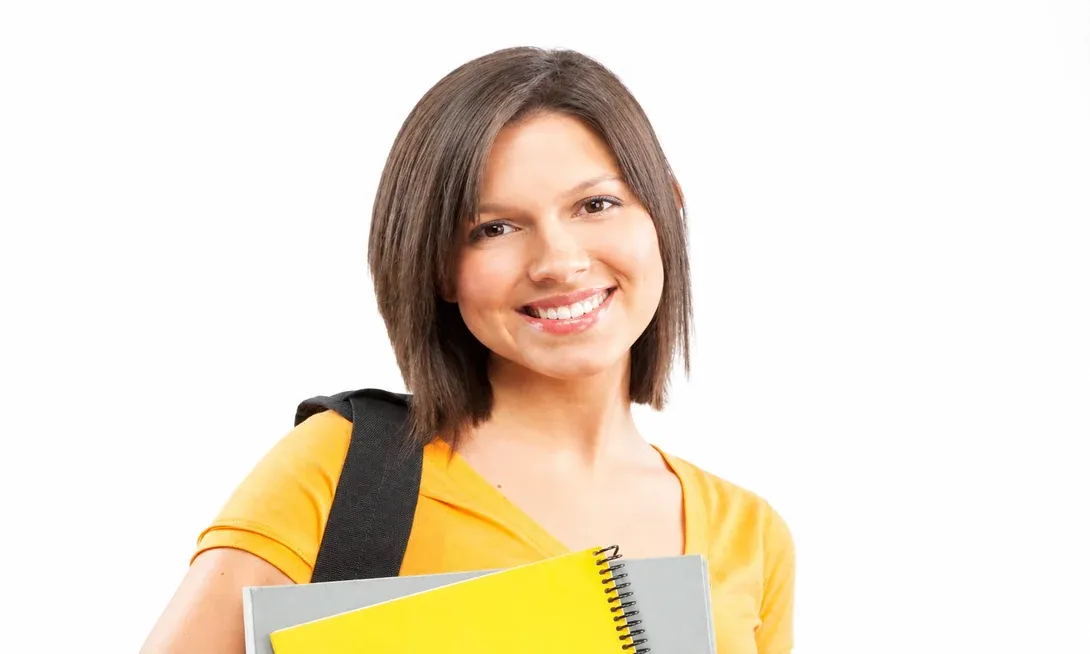 Estudiante admitida en universidad privad