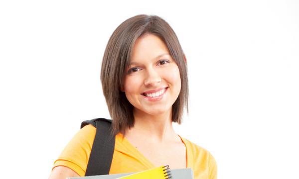 Estudiante admitida en universidad privad
